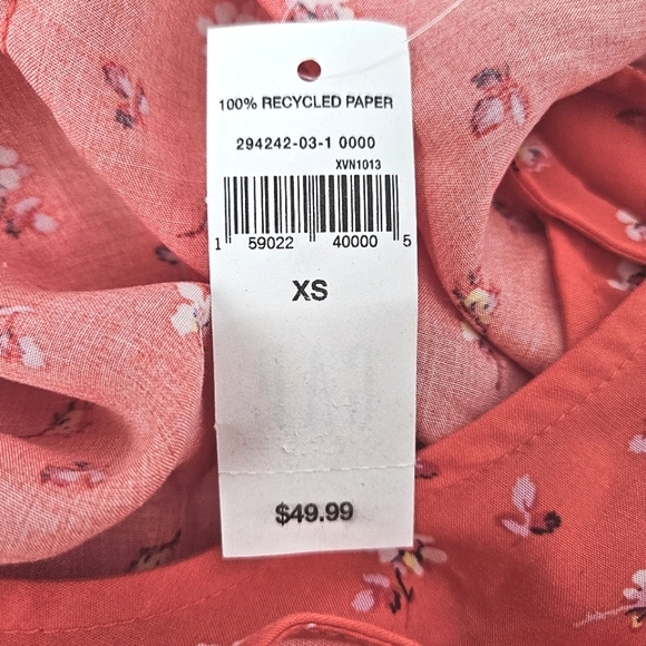 Gap Vermillion Womens Floral Sleeveless Midi Tank Dress in Rayon SzXS NWT - Picture 12 of 13